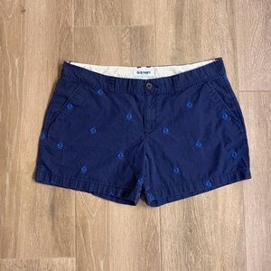 Old Navy - Navy Blue Sailboat Shorts - Size 12